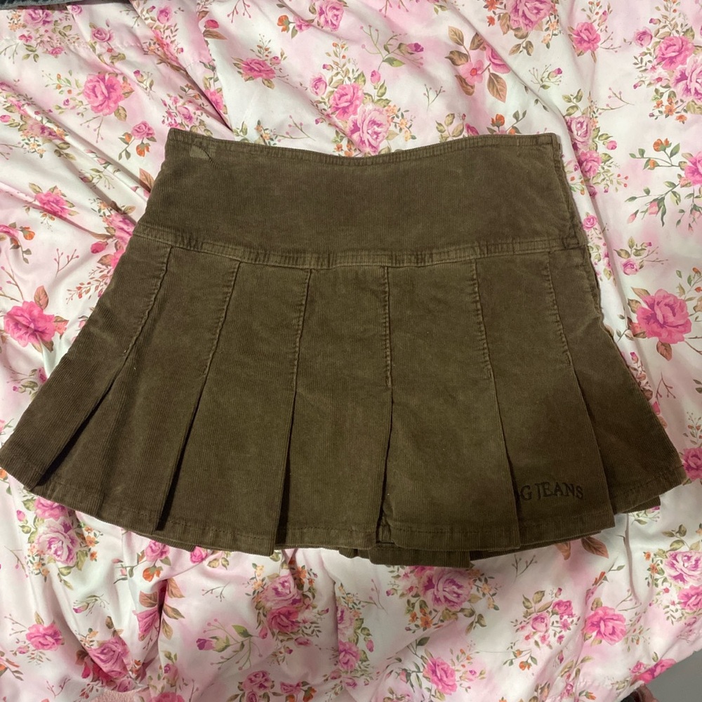NWOT Brown BDG Jeans pleated skirt